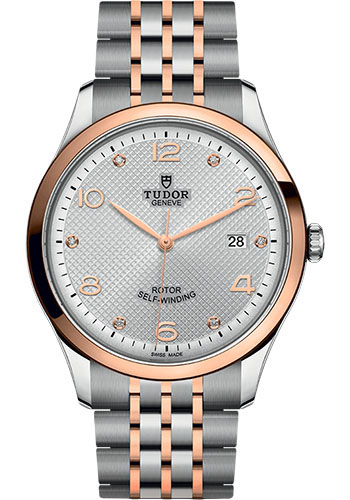 Tudor 1926 Watch - 41mm Steel and Gold Case - Silver Diamond Dial