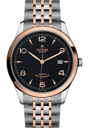 Tudor 1926 Watch - 41mm Steel and Gold Case - Black Dial