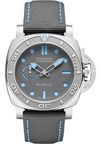 Panerai Submersible eLAB-ID - 44mm Brushed Ecotitanium Case - Grey Sandwich Ecotitanium Dial