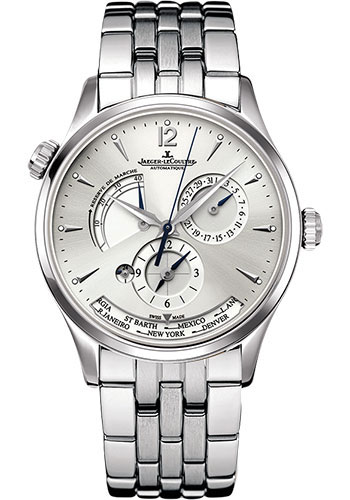 Jaeger-LeCoultre Master Geographic Watch - 39 mm Stainless Steel Case - Steel Bracelet