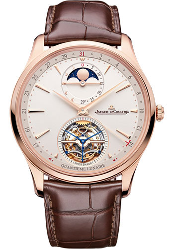 Jaeger-LeCoultre Master Ultra Thin Tourbillon Moon - Pink Gold Case - Eggshell Beige Dial - Brown Strap