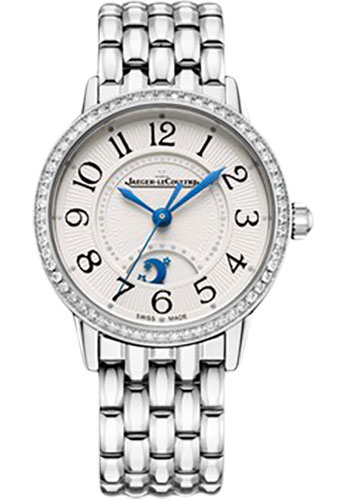 Jaeger-LeCoultre Rendez-Vous Night & Day Watch - 29 mm Stainless Steel Case - Diamond Bezel - Silvered Guilloche Dial - Steel Bracelet