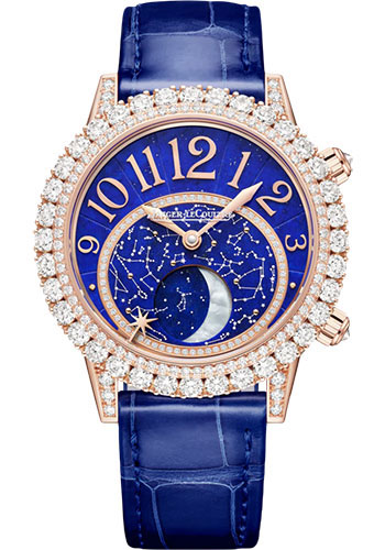 Jaeger-LeCoultre Rendez-Vous Jewellery Dazzling Moon - Pink Gold Case - Blue Dial - Blue Strap