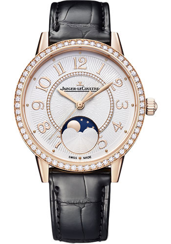 Jaeger-LeCoultre Rendez-Vous Moon Medium - Pink Gold Case - Diamond Bezel - Silvered Grey Dial