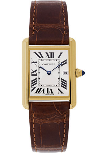 Cartier Tank Louis Cartier Watch - Large Yellow Gold Case - Alligator Strap