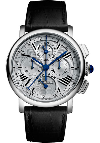 Cartier Rotonde de Cartier Perpetual Calendar Chronograph Watch - 42 mm White Gold Case