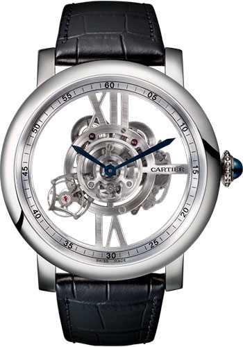 Cartier Rotonde de Cartier Astrotourbillon Skeleton Watch - 47 mm White Gold Case
