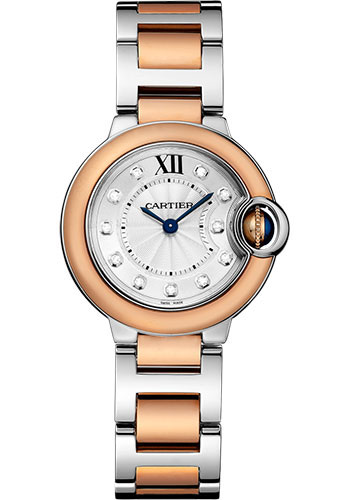 Cartier Ballon Bleu de Cartier Watch - 28 mm Steel Case - Pink Gold And Steel Bracelet