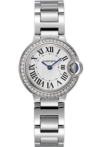 Cartier Ballon Bleu de Cartier Watch - 28 mm Steel Case - Diamond Bezel