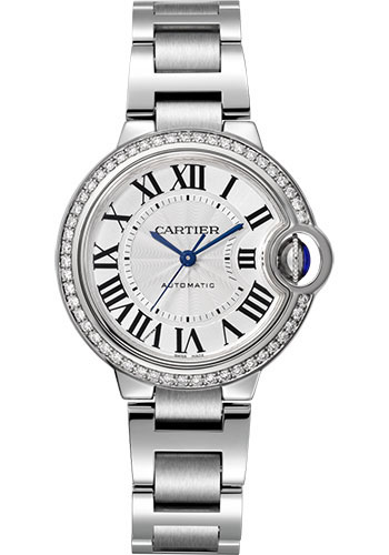 Cartier Ballon Bleu de Cartier Watch - 33 mm Steel Case - Diamond Bezel