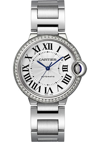 Cartier Ballon Bleu de Cartier Watch - 36 mm Steel Case - Diamond Bezel