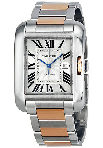 Cartier Tank Anglaise Watch - Medium Steel And Pink Gold Case