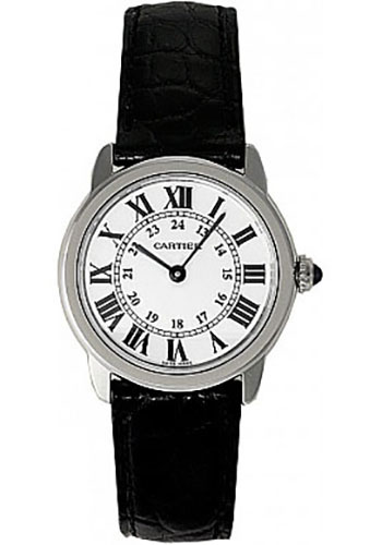 Cartier Ronde Solo Watch - Small Steel Case - Alligator Strap