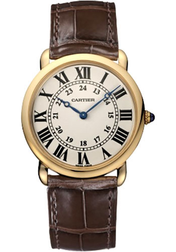 Cartier Ronde Louis Cartier Watch - Large Pink Gold Case - Alligator Strap