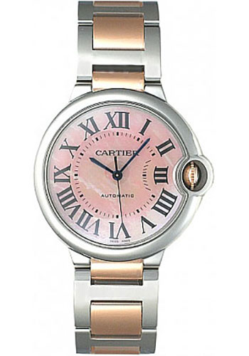 Cartier Ballon Bleu de Cartier Watch - Medium Steel And Pink Gold Case - Pink Mother-of-Pearl Dial