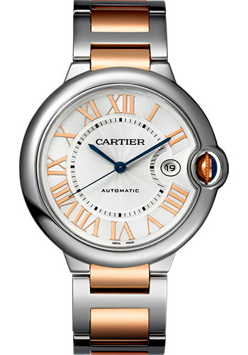 Cartier Ballon Bleu De Cartier Watch - 42 mm Steel And Pink Gold Case - Pink Gold Bracelet