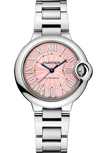 Cartier Ballon Bleu De Cartier Watch - 33 mm Steel Case - Pink Dial