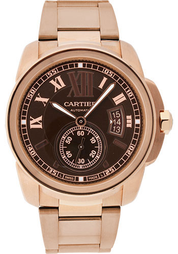Cartier Calibre de Cartier Watch - 42 mm Pink Gold Case - Chocolate-Colored Dial