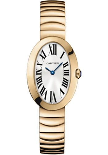 Cartier Baignoire Watch - Small Pink Gold Case - Gold Bracelet