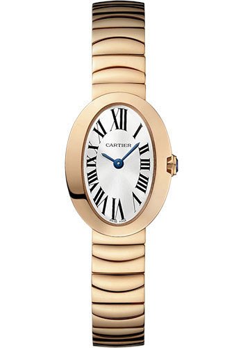 Cartier Baignoire Watch - 31.6 x 24.5 mm Pink Gold Case - Gold Bracelet