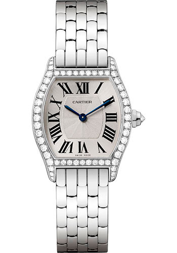 Cartier Tortue Watch - 30 mm White Gold Diamond Case