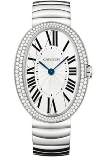 Cartier Baignoire Watch - Large White Gold Diamond Case - Gold Bracelet