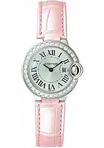 Cartier Ballon Bleu de Cartier Watch - Small White Gold Case - Diamond Bezel - Alligator Strap