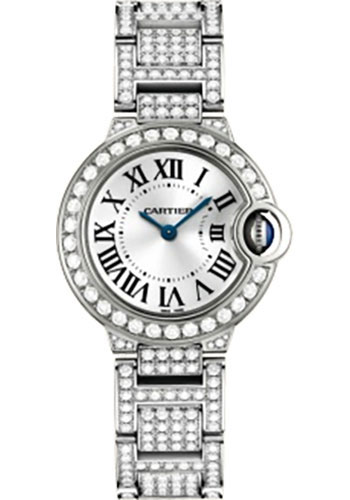 Cartier Ballon Bleu de Cartier Watch - Small White Gold Diamond Case - Diamond Bracelet