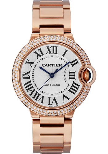 Cartier Ballon Bleu de Cartier Watch - Medium Pink Gold Case - Diamond Bezel