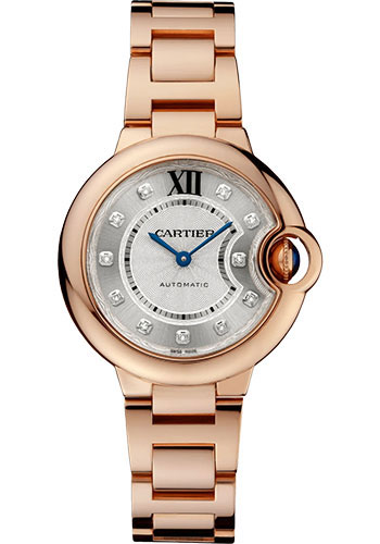 Cartier Ballon Bleu de Cartier Watch - 33 mm Pink Gold Case - Diamond Dial