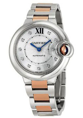 Cartier Ballon Bleu de Cartier Watch - 33 mm Steel Case - Pink Gold And Steel Bracelet