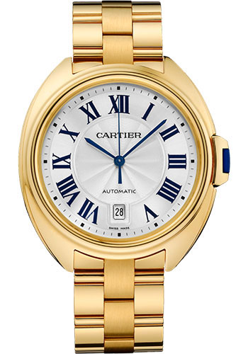 Cartier Clé De Cartier Watch - 40 mm Yellow Gold Case - Silvered Effect Dial
