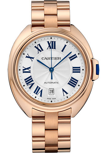 Cartier Clé de Cartier Watch - 40 mm Pink Gold Case - Silvered Dial