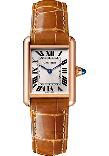 Cartier Tank Louis Cartier Watch - 29.55 mm Pink Gold Case - Brown Alligator Strap