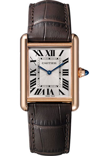 Cartier Tank Louis Cartier Watch - 33.7 mm Pink Gold Case - Brown Alligator Strap