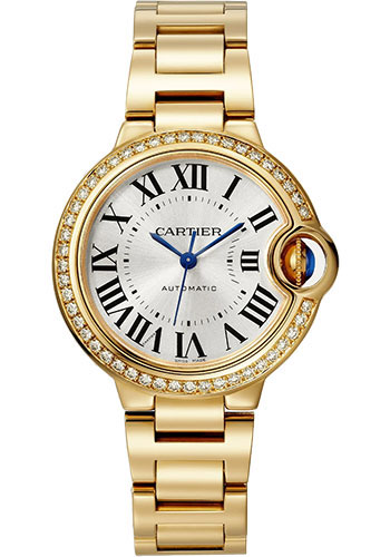Cartier Ballon Bleu de Cartier Watch - 33 mm Yellow Gold Case - Diamond Bezel - Interchangeable Bracelet