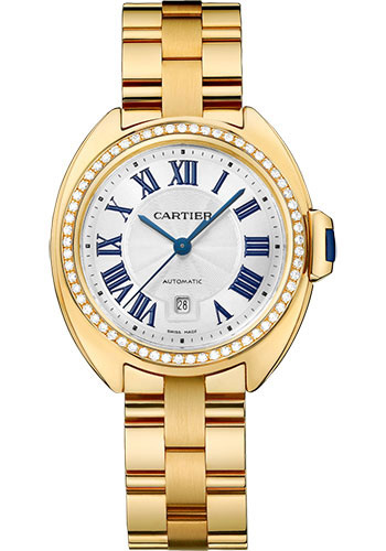 Cartier Cle de Cartier Watch - 31 mm Yellow Gold Diamond Case - Effect Dial