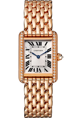 Cartier Tank Louis Cartier Watch - 29.5 mm Pink Gold Diamond Case