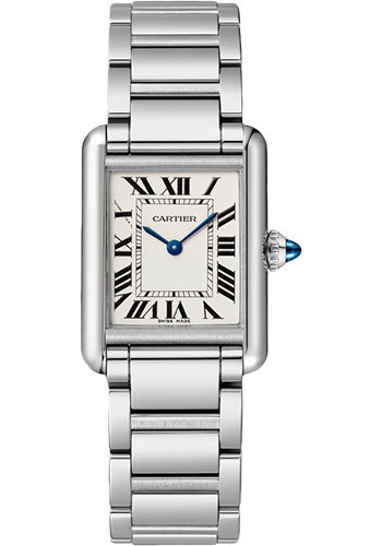Cartier Tank Must de Cartier Watch - 29.5 mm x 22 mm Steel Case - Silvered Dial - Interchangeable Bracelet
