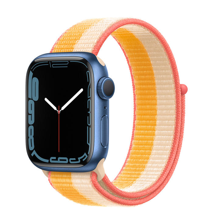 Apple Watch Series 7 GPS 41mm Blue Aluminum Case with Sport Loop