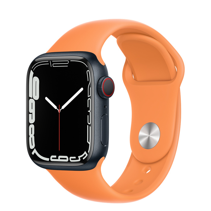 Apple Watch Series 7 GPS + Cellular 41mm Midnight Aluminum Case with Sport Band