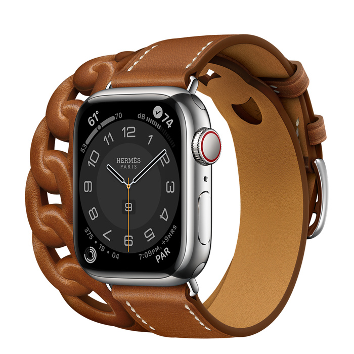 Apple Watch Hermès GPS + Cellular 41mm Silver Stainless Steel Case with Gourmette Double Tour