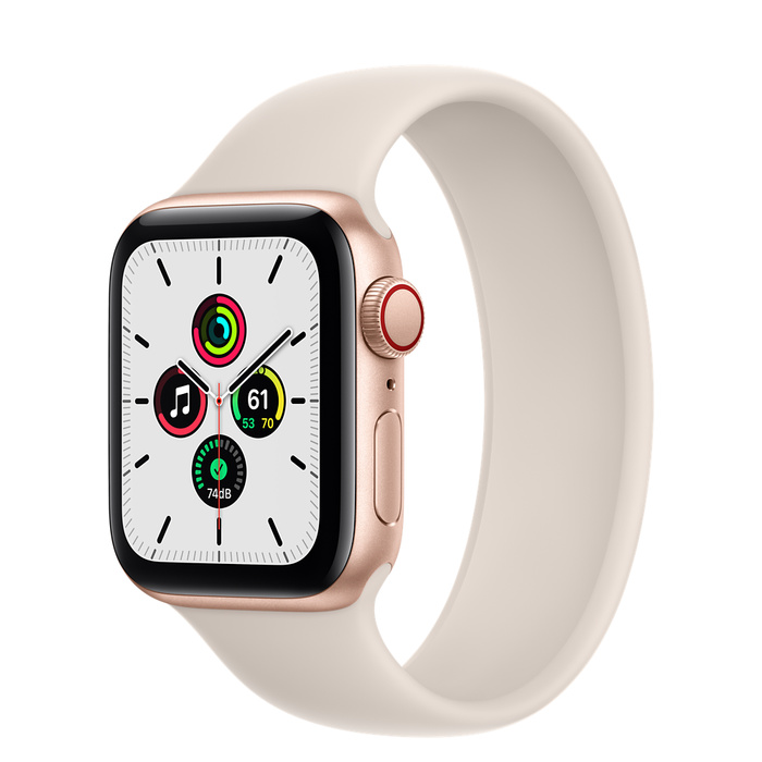 Apple Watch SE GPS + Cellular 40mm Gold Aluminum Case with Solo Loop