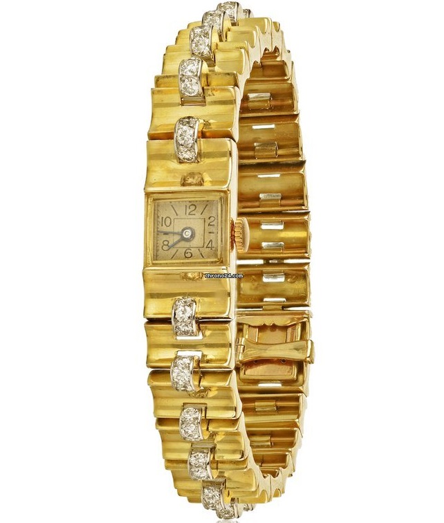 Van Cleef & Arpels Vintage Retro Diamond 1940's Ladies Watch