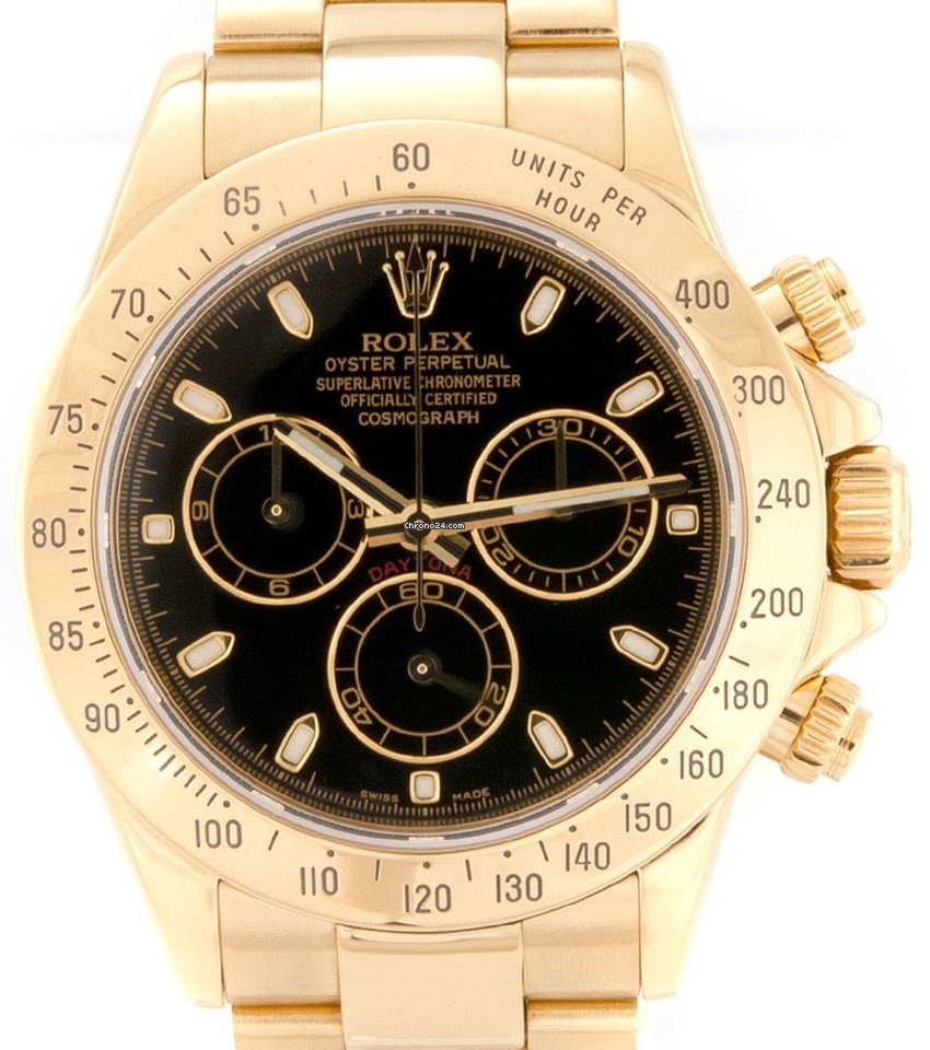 Rolex Daytona Yellow Gold Black Dial B+P 05 116528