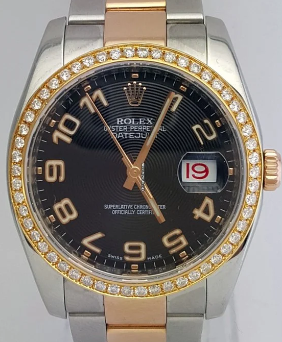 Rolex DateJust Aftermarket Diamond Bezel 116201