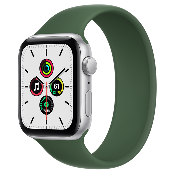 Apple Watch SE GPS 44mm Silver Aluminum Case with Solo Loop