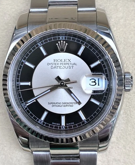 Rolex DateJust Tuxedo Dial 116234