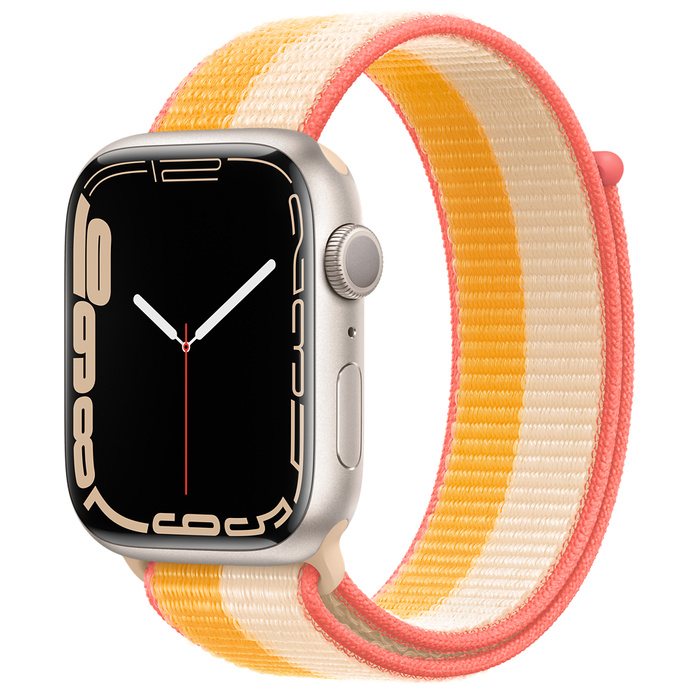 Apple Watch Series 7 GPS 45mm Starlight Aluminum Case with Sport Loop