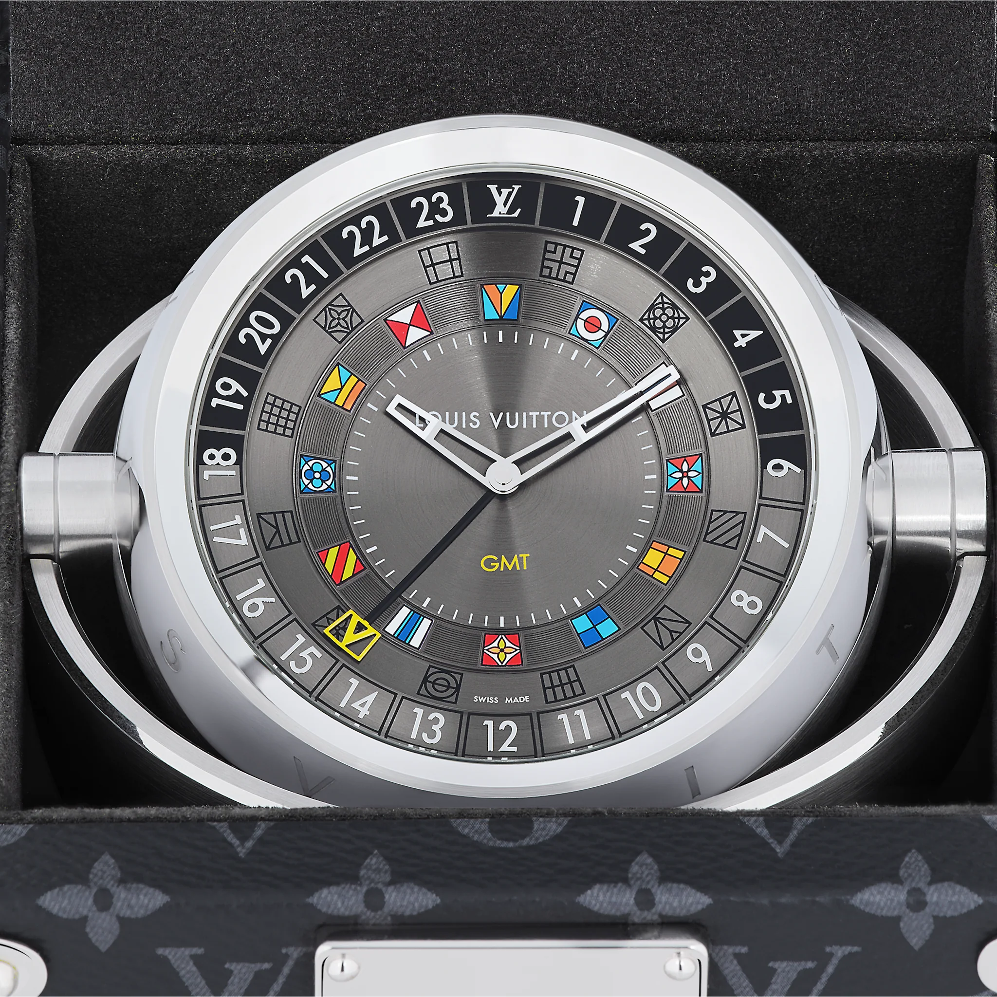 Louis Vuitton Trunk Table Clock